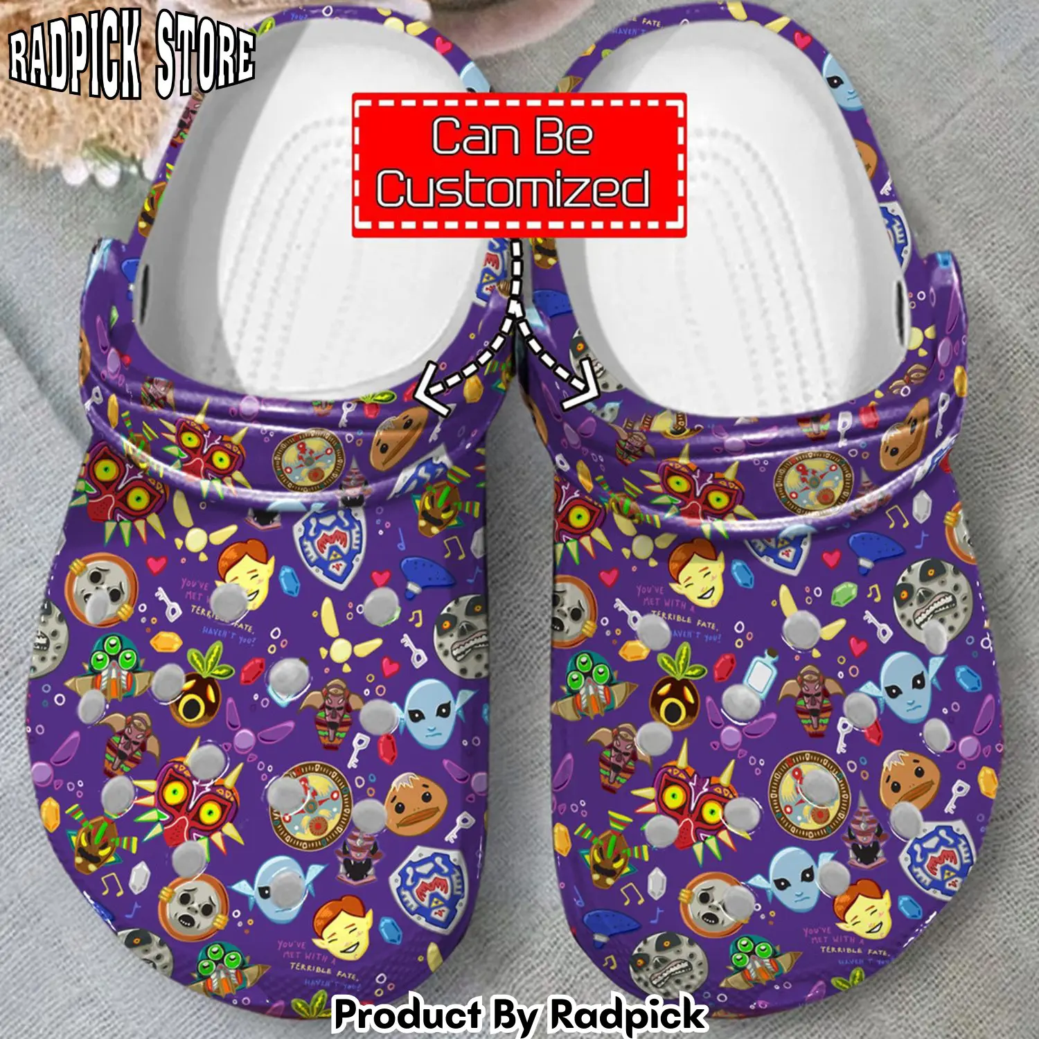 Radpick colorful majora mask pattern clogs clogs shoes for men and women rp6527155